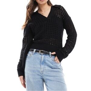French Connection “Manda” Pointelle Top M